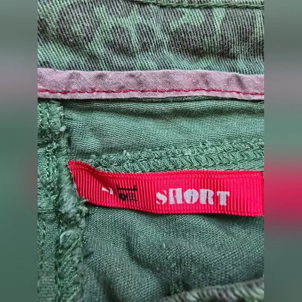 1st Kiss Green Leopard Print Junior's Shorts